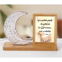 Lampa semiluna cu rama foto, Voi sunteti paziti!